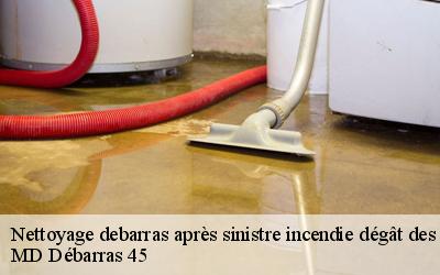 Nettoyage debarras après sinistre incendie dégât des eaux   adon-45230 MD Débarras 45