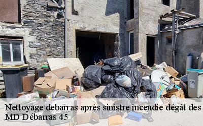 Nettoyage debarras après sinistre incendie dégât des eaux   villeneuve-sur-conie-45310 MD Débarras 45